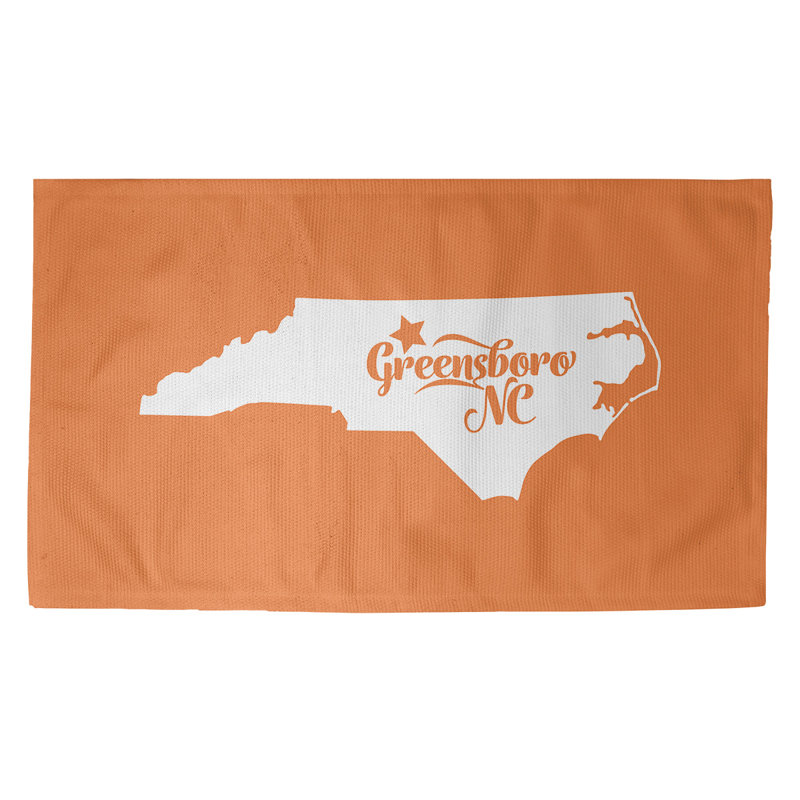 Tapis de l’aire orange north caroline Greensboro, Rectangle 2 pi x 3 pi