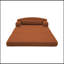 Canapé pliable à deux places en velours côtelé avec coussin moelleux-1697889399
