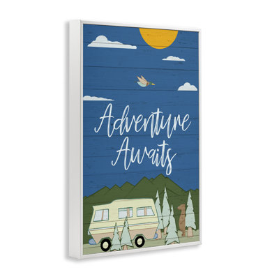 «Adventure Awaits Landscape», art de la giclée encadrée par Hugo Edwins