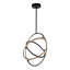 Luminaire suspendu à 1 lumière DEL noir et laiton Trilogy
