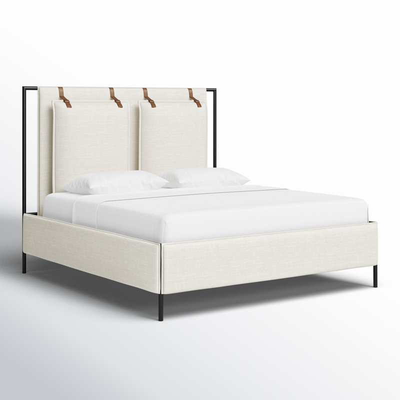 Leigh Upholstered Bed, King, Ivory