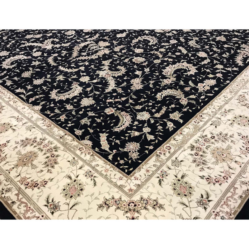 Elegance Oriental Area Rug in Black/Gray/Ivory