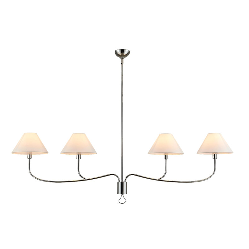 4 - Light Kitchen Island Pendant Light, Chrome
