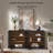 Alpena  31" Modern Cabinet with Fluted Glass and Knurled Brass Handles-1678617309