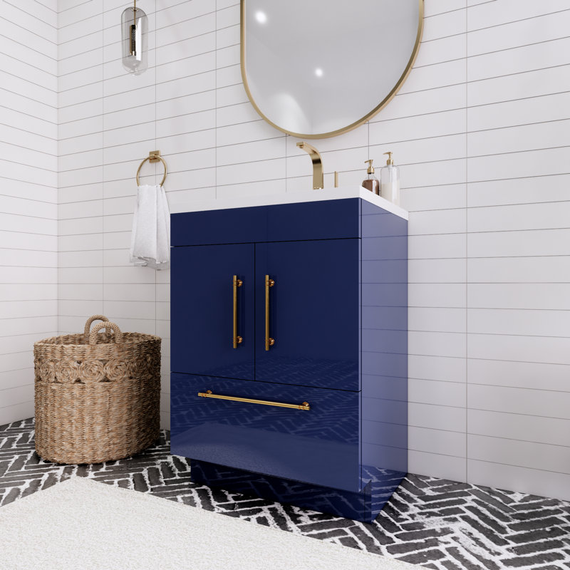 Spring 24" Single Bathroom Vanity, Nigh Blue