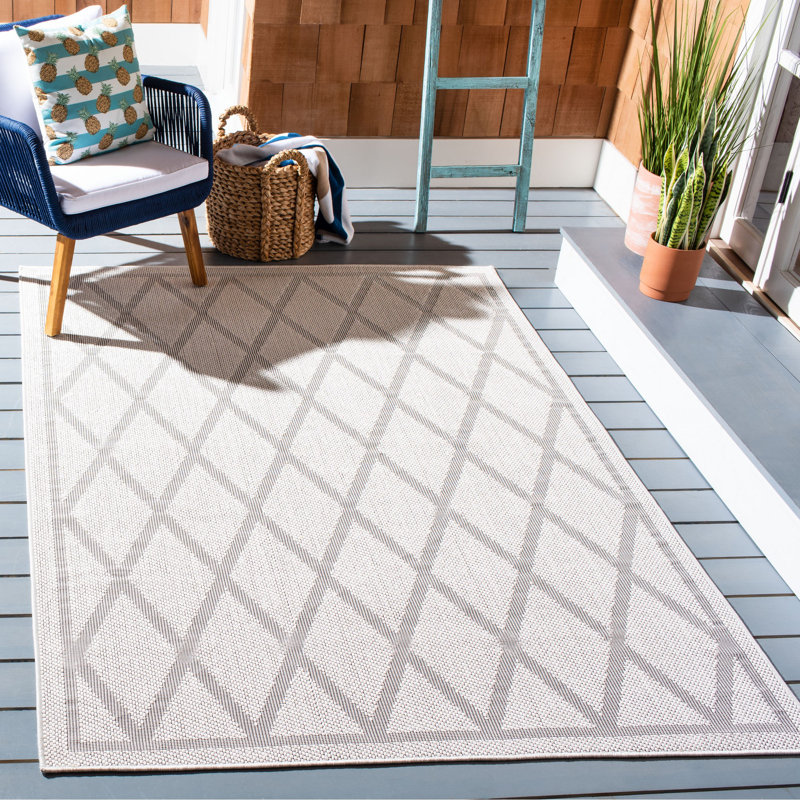 Abadou Performance Machine Washable Geometric Indoor/Outdoor Area Rug, Rectangle 9' x 12'