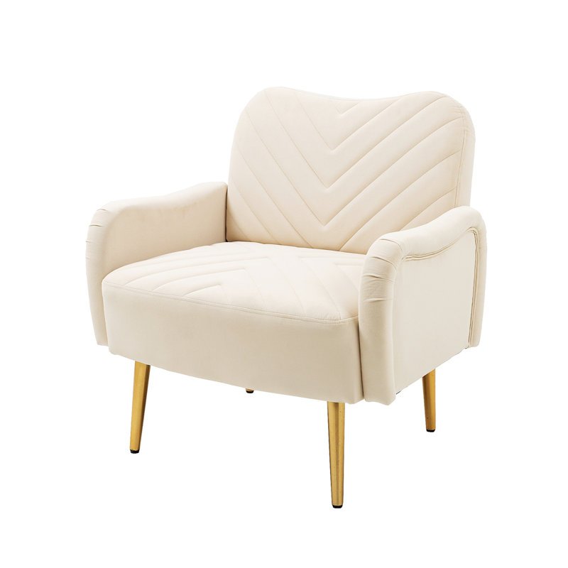 Fauteuil Rheign, Polyester beige