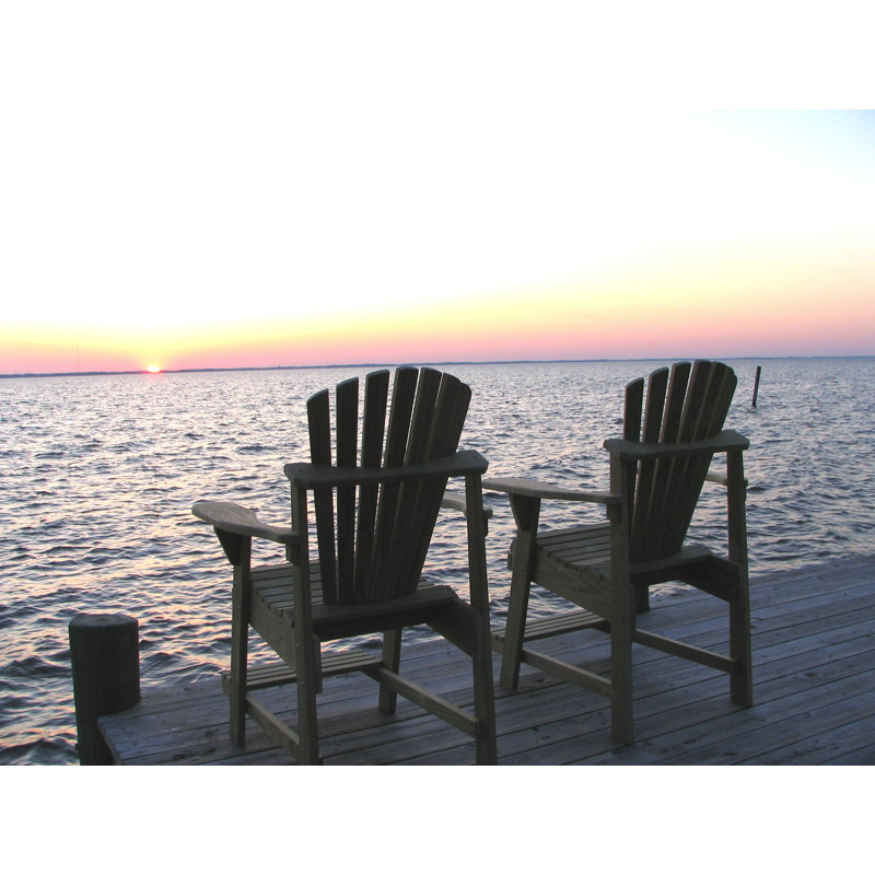 Adirondack Balcony/Pub Chair with Built on Footrest – Premium Pressure-Treated Pine, Elevated Outdoor Seating for better views over Deck, Porch, or Balcony Railings. Made in the USA