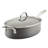 Rachael Ray Hard Anodized Nonstick Cookware Oval Saute Pan With Helper Handle And Lid, 5 Quart, Gray