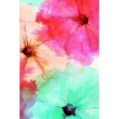 Fleurs - peinture sur toile tendue