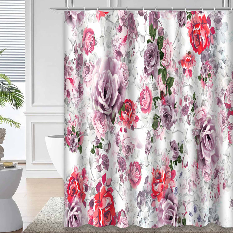 Fleurs, tissu à la mode, art floral, fleurs d'automne, vêtements à 12 crochets, L 72 po x l 84 po