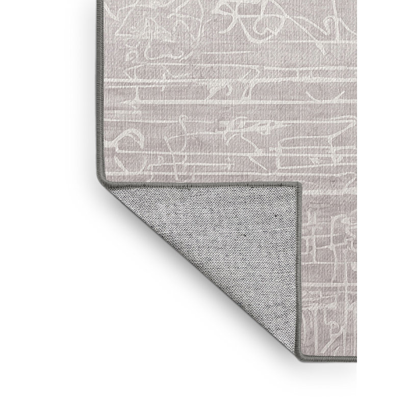 Machine Washable Gray Area Rug, Rectangle 2' x 3'