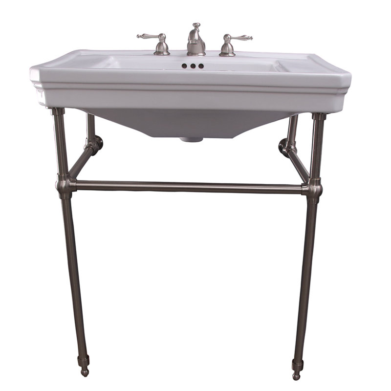 Barclay 21'' White Vitreous China Rectangular Bathroom Sink with Overflow