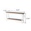 Table d'appoint 70,9 pouces avec deux tablettes