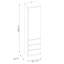 Canizales 1 Door with 3 spacious drawers-1879136536
