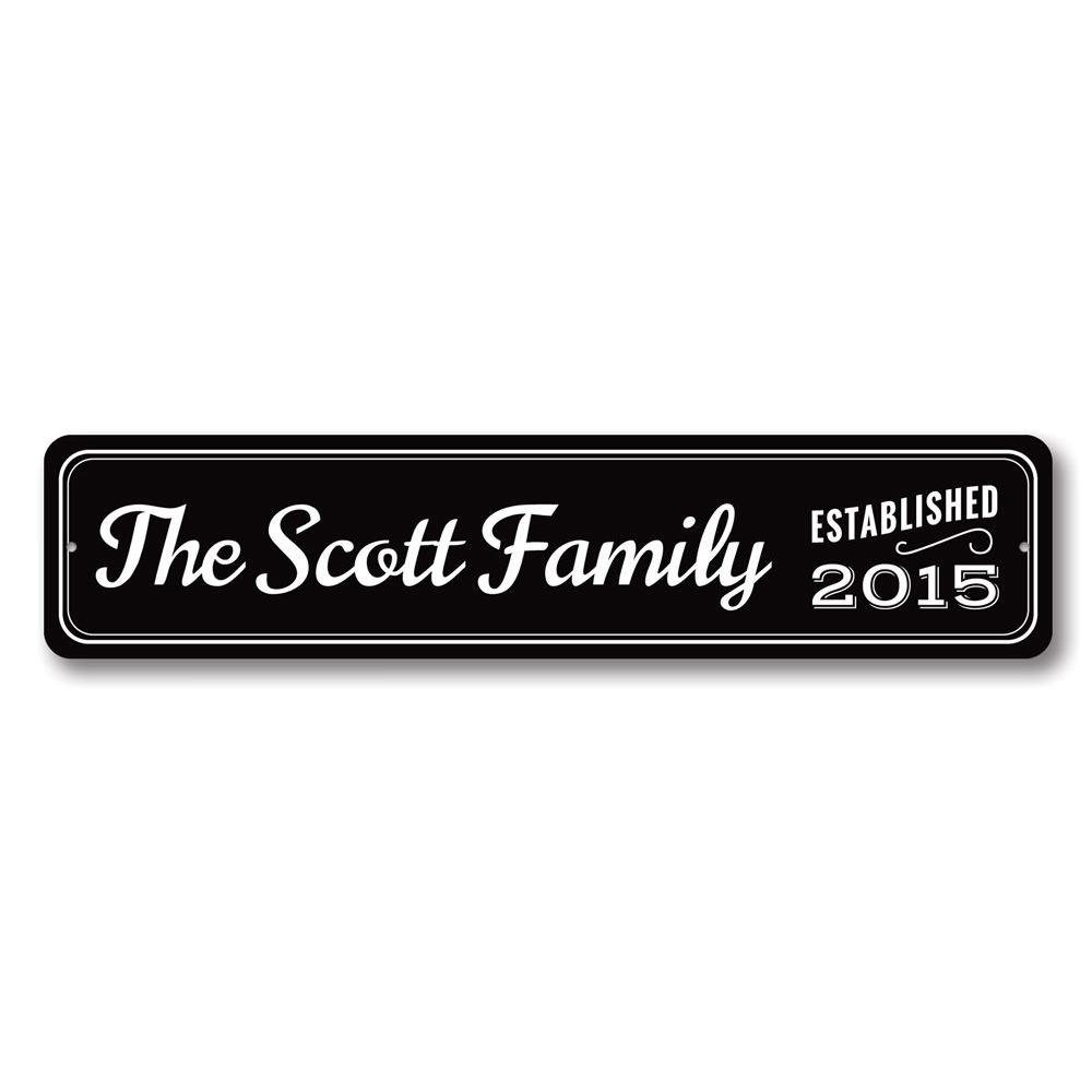 Last Name Family Custom Aluminum Sign Lizton Sign Shop, Inc 