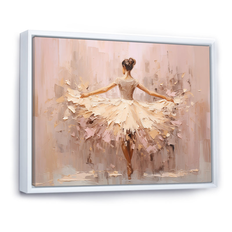Gagarine - Ballet, art mural, H 24 po x l 32 po, Reproduction avec cadre flottant, White
