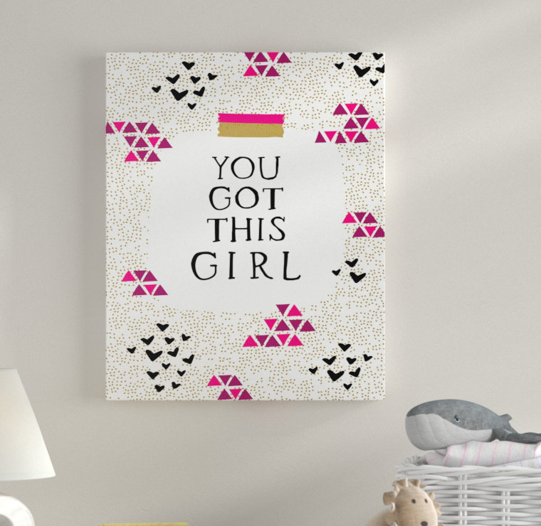 « you is the glam », art textuel, Toile tendue, H 20 po x l 16 po x P 1,5 po