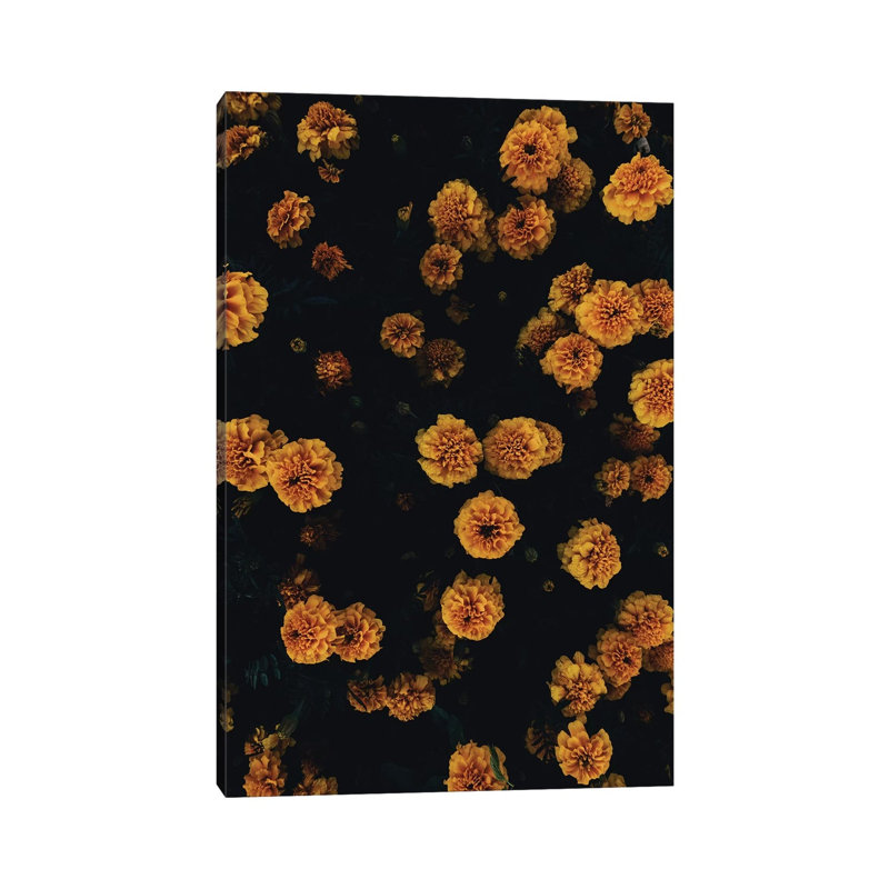 Golden Florals by Honeymoon Hotel - No Frame Gallery-Wrapped Canvas Giclée on Canvas, 30.48cm H x 20.32cm W