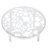 Rabia Side Table with Glass Top Flower Pattern Design and Aluminum Base-1603131476