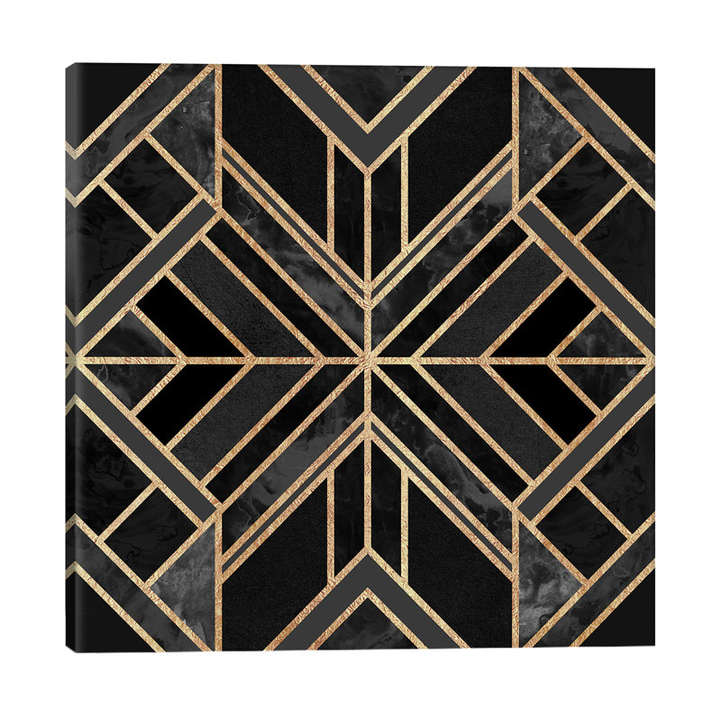 Black Marble Dream by Elisabeth Fredriksson - Wrapped Canvas Print, 45.72 cm H x 45.72 cm W x 1.91 cm D