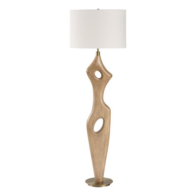  Lampe sur pied en bois massif Almyra