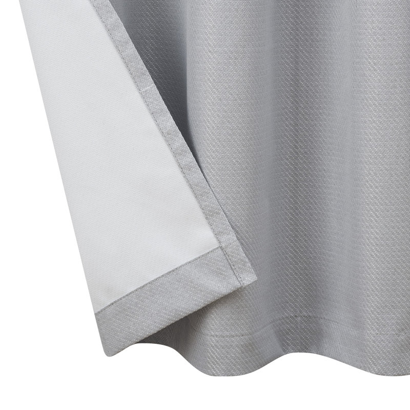 Nautica Synthetic Solid Color Blackout Thermal Rod Pocket Curtain Panels, 52" W x 84" L, Light Gray