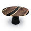 Round Walnut Wood Dining Table