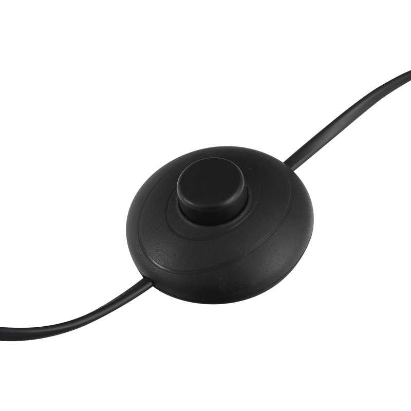 Lampe trépied 59,75 "avec support pour chaînette, abat-jour en tissu E26 pour salon, chambre à coucher, bureau, noir