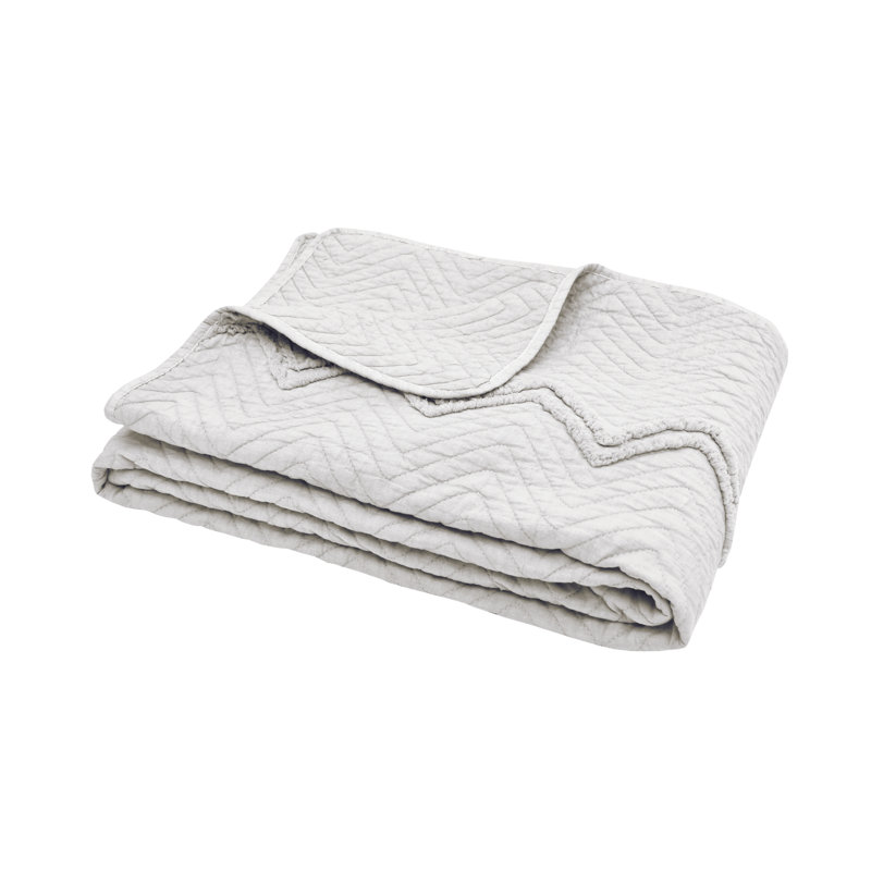 Bunia Polyester Solid Colour Bedspread, Natural