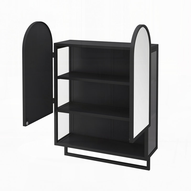 Armoire à miroir 23,62 po, Noir