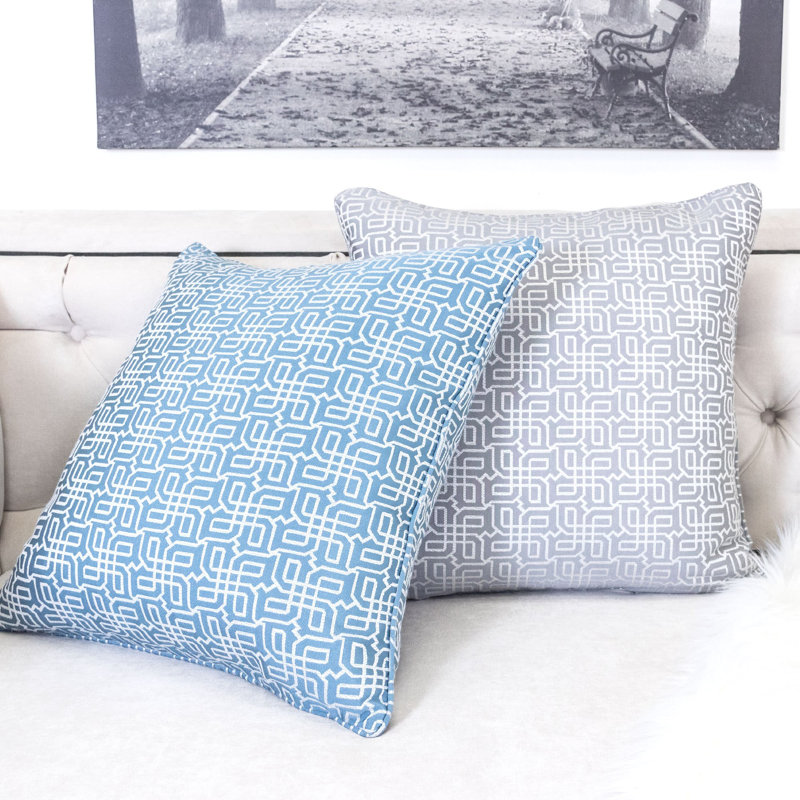 Sealena Outdoor Square Pillow Cover & Insert, Turquoise