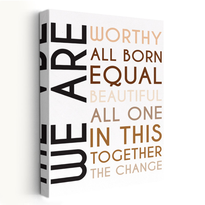«All Born Equal» - Inspiration multicentrique, signe de type «Black Lives Matter Art», H 24 po x l 16 po