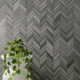 Watercolor 12" x 15" Matte Porcelain Chevron Mosaic Floor and Wall Tile