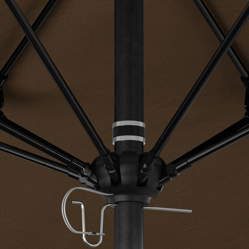 Parasol de marché octogonal 9 pi Willa, Sunbrella® teck bruyère