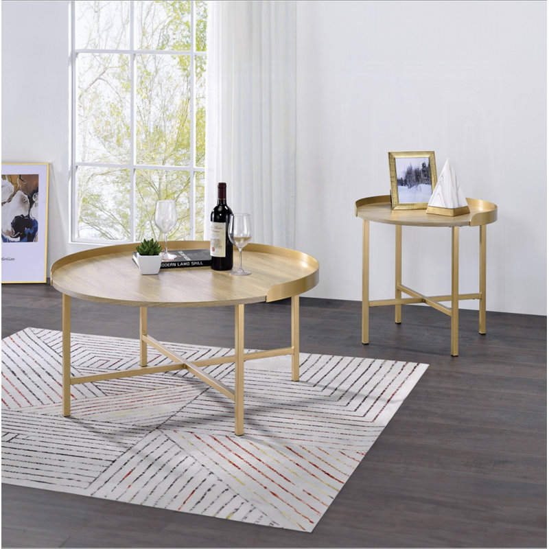 Table basse à plateau rond