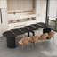 Table de salle à manger extensible pliable, console multifonctionnelle en bois extensible-126552639