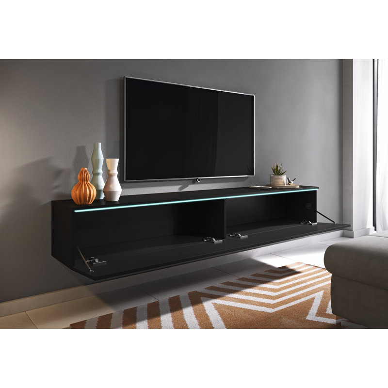Yalaha TV Stand for TVs up to 78", Black