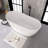 59" Freestanding Soaking Acrylic Bathtub