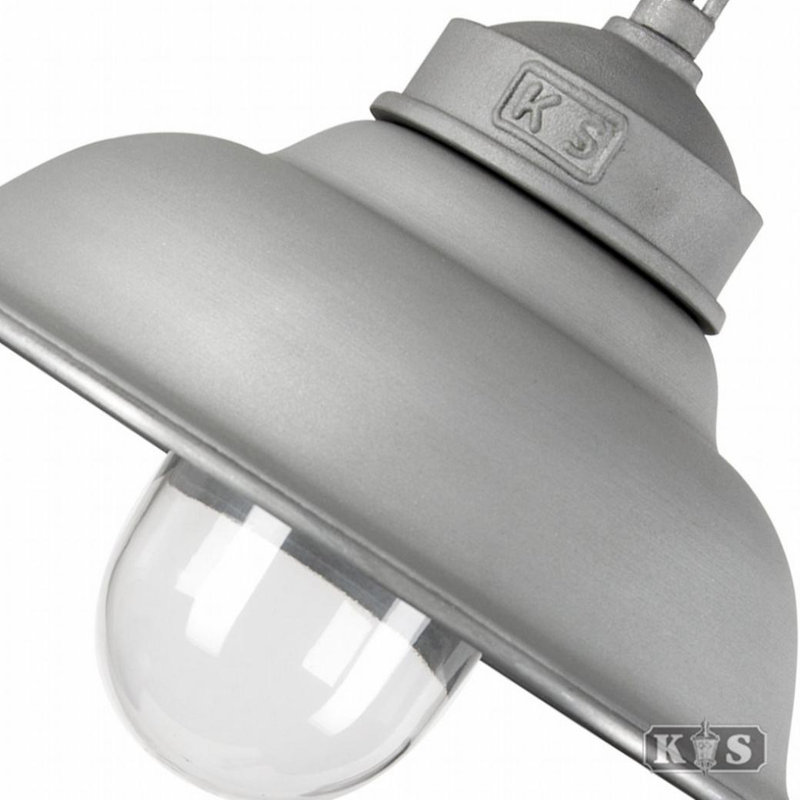 Porto Fino 1 - Light Aluminium Dome Pendant, Concrete