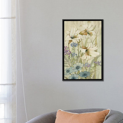 «Lily Chinoiserie II» par Timothy O 'Toole, impression sur toile tendue avec châssis