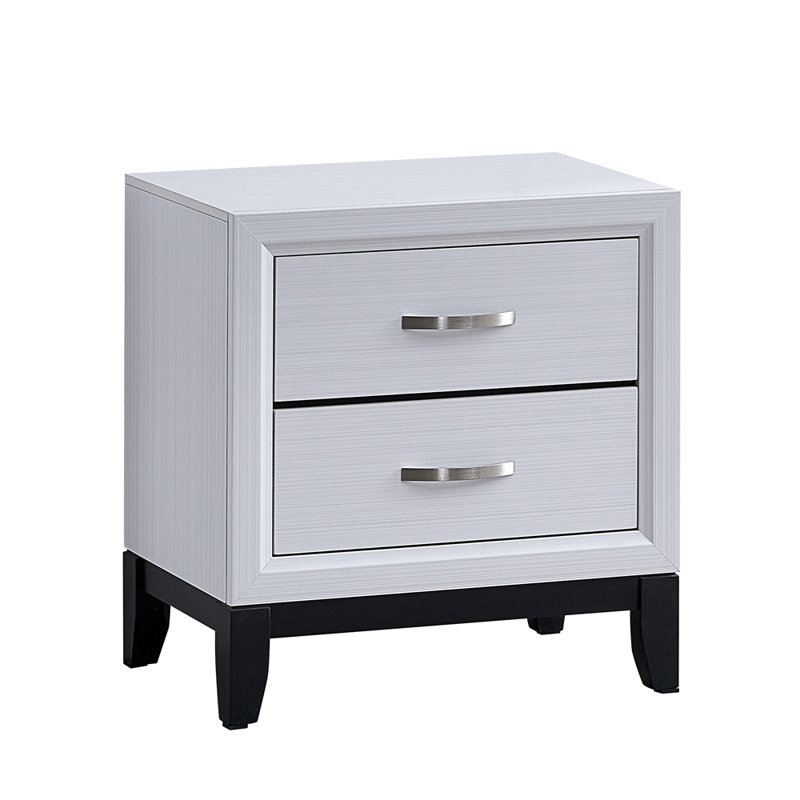 Table de chevet Glasgow, Blanc