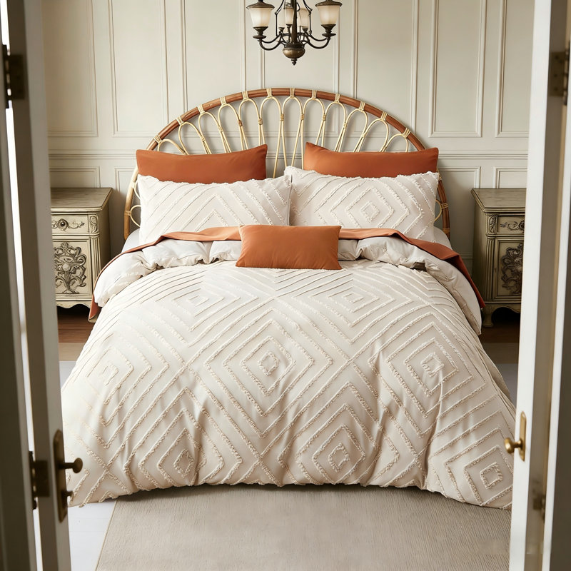 Ensemble de housse de couette Nayoroom SJT-CRLX, Housse de couette pour très grand lit et 2 taies