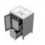 Meuble-lavabo avec lavabo en céramique, deux tiroirs et porte-262586036