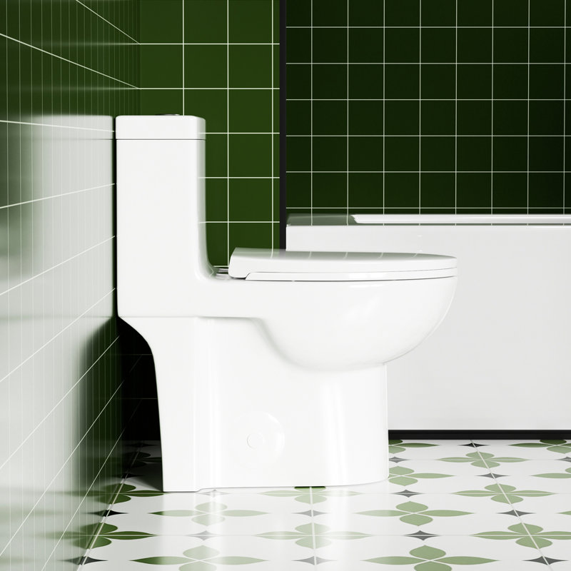 Toilette 1,28, économie d'eau, blanc brillant 003, siège confortable, siège attrayant, fermeture en douceur