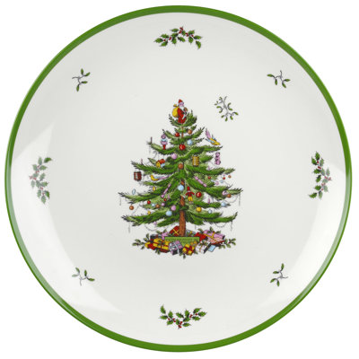 Spode Christmas Tree Melamine Rd Platter 14"