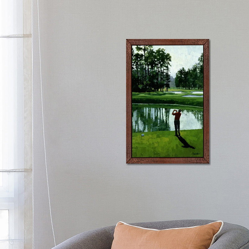 Golf Course 9 by William Vanderdasson - Print on Canvas, 152.5 cm H x 101.5 cm W, Brown Framed