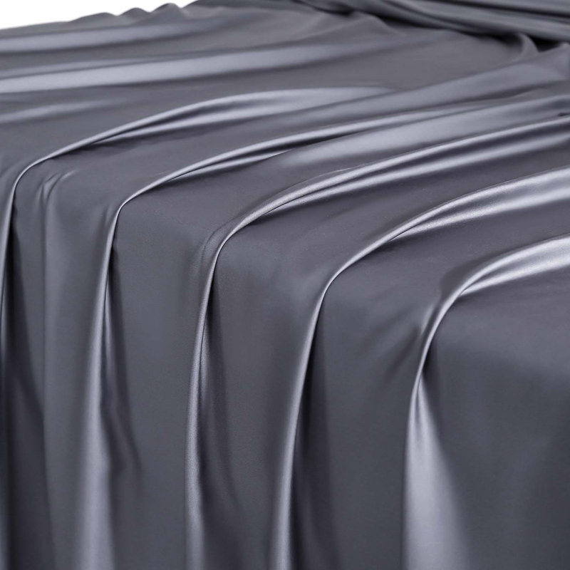 Fibre synthétique, Ensemble de draps pour très grand lit + un drap-h, Gris anthracite