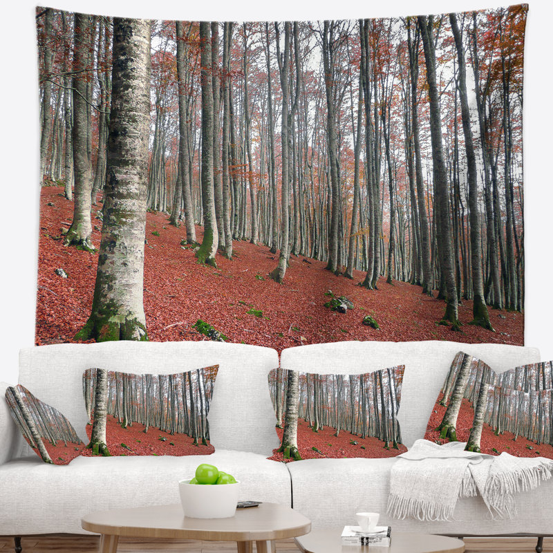 Tapisserie forêt automne serene, H 32 po x l 39 po