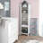 3 Drawer Wooden Cabinet with Wicker Storage Baskets and White Bear Design for Home Organization